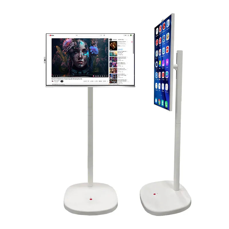 Fitness Room 24Inch IPTV Smart Display Android Touch Screen TV Mobile Monitor Rechargeable Streaming Live YouTube Panel Portable